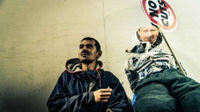 英国流浪汉抗议政府缩减福利开支